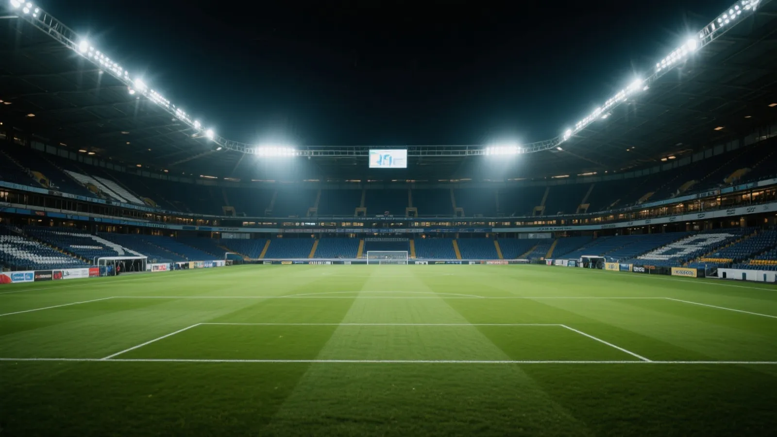 足球赛场夜景
